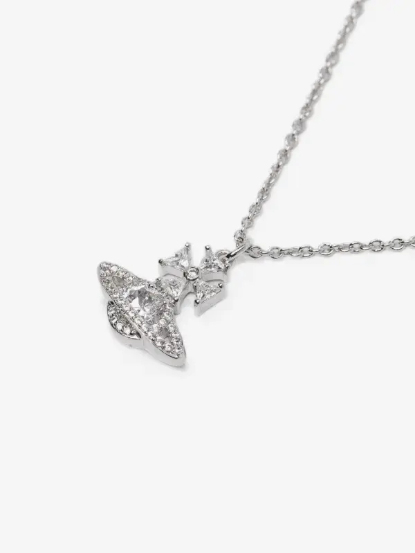 Vivienne Westwood Style Orb Moissanite Jewelry Set (Pendant Necklace & Earrings)